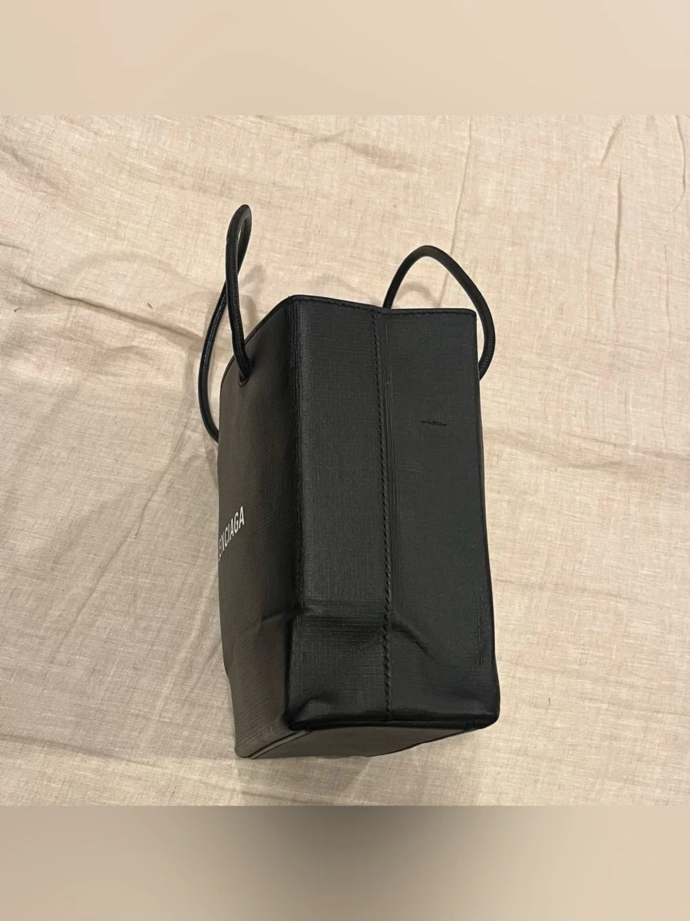 $1150 Balenciaga by Demna Logo Crossbody Mini Tote Bag